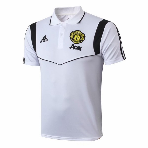 Polo Manchester United 2019-20 Weiß Schwarz